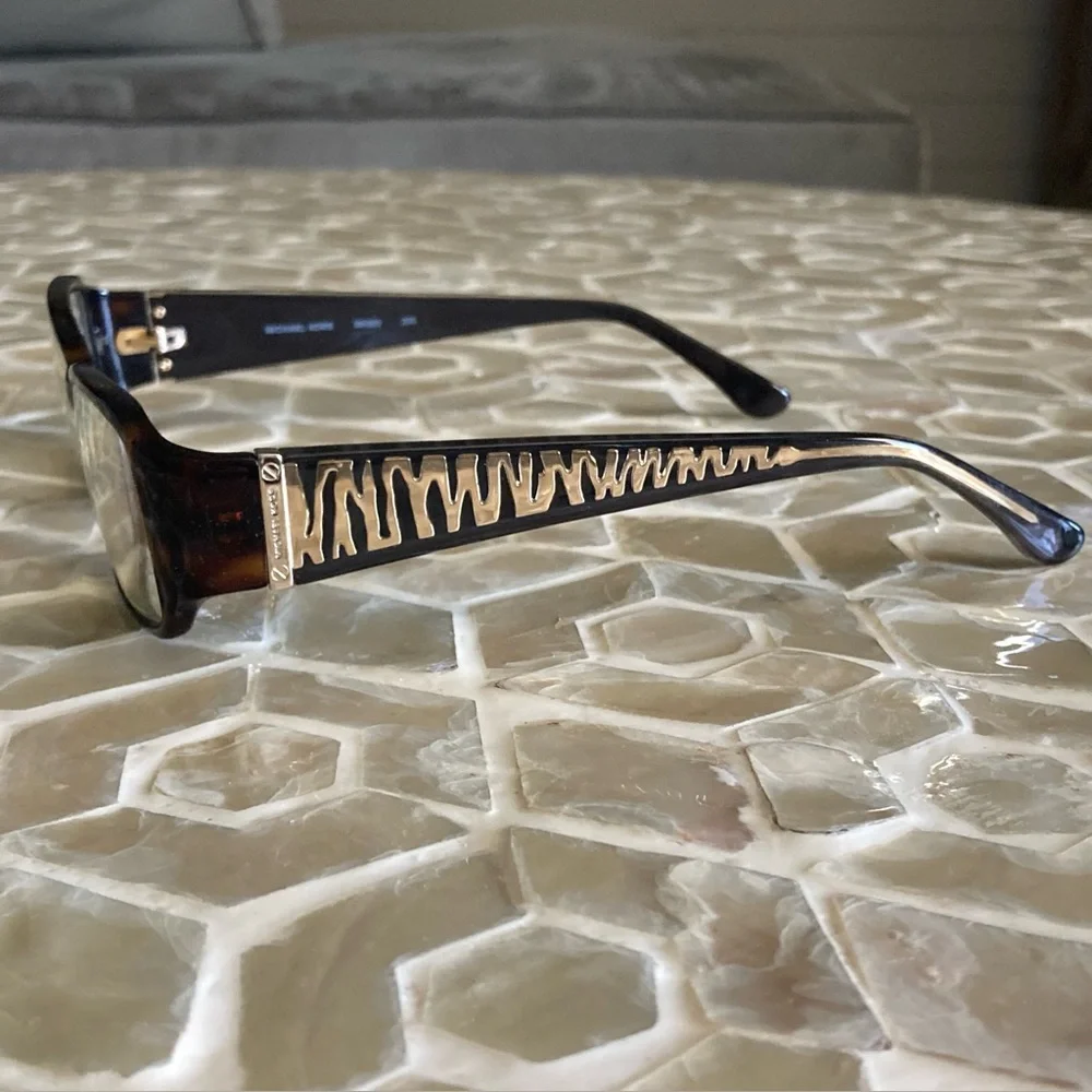 Michael Kors dark tortoise gold accent eyeglasses